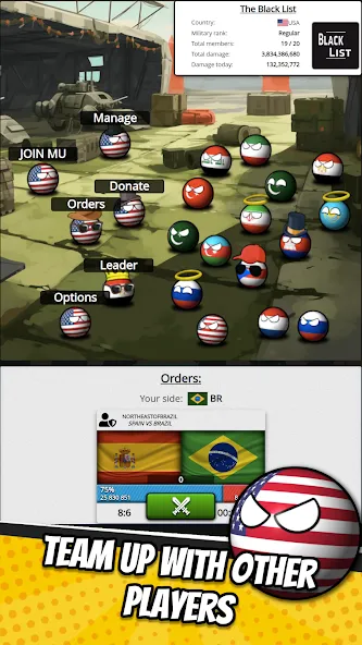 e-Sim Countryball Be President  [МОД Много монет] Screenshot 3