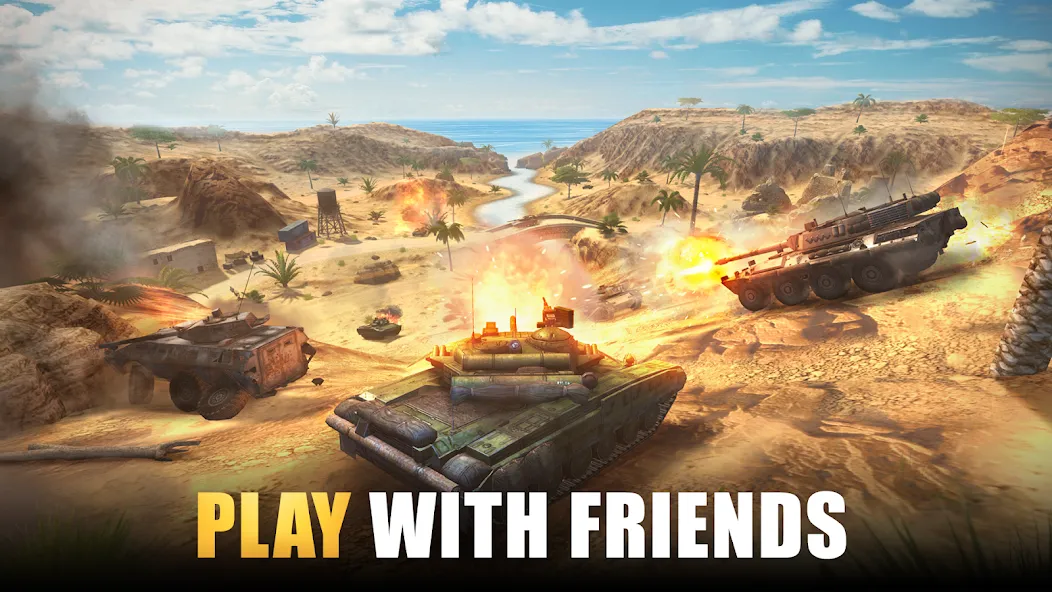 Tank Force: Tank games blitz  [МОД Все открыто] Screenshot 1