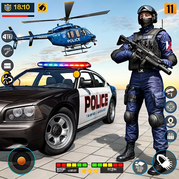 US Police Shooting Crime City  [МОД Бесконечные деньги] Screenshot 1