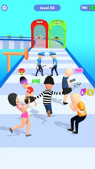 Thief Run Race 3D: Fun Race  [МОД Меню] Screenshot 2