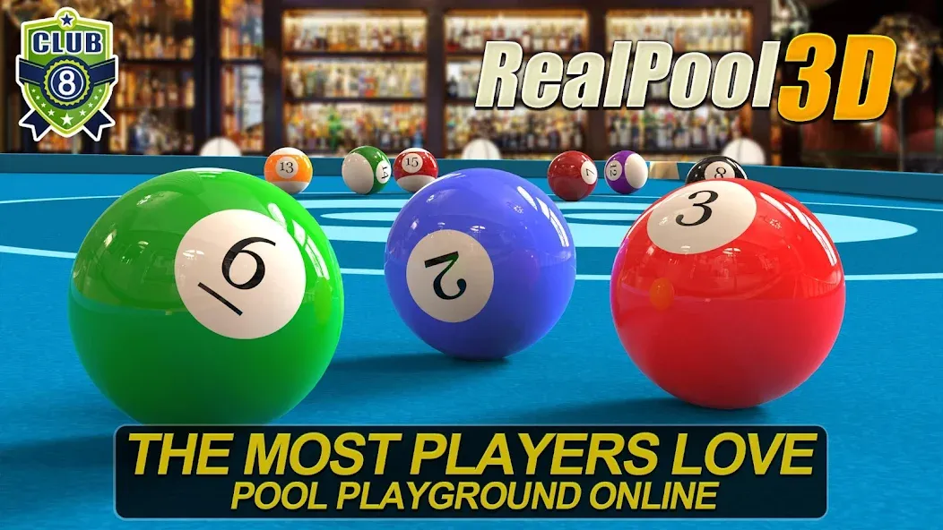 Real Pool 3D Online 8Ball Game (Реал Пул 3Д Онлайн 8Бол Гейм)  [МОД Бесконечные монеты] Screenshot 1