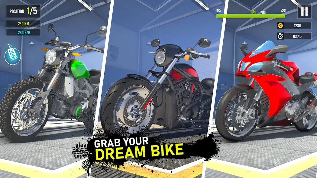 Moto Traffic Bike Race Game 3d (Мото Трафик Байк Рейс Гейм 3д)  [МОД Много монет] Screenshot 2