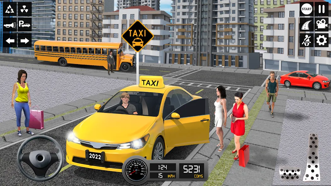 Taxi Simulator 3d Taxi Sim  [МОД Menu] Screenshot 4