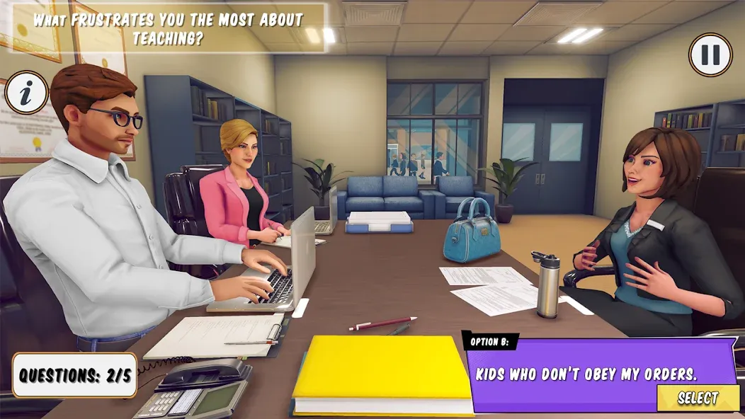 High School Teacher Simulator  [МОД Unlimited Money] Screenshot 1