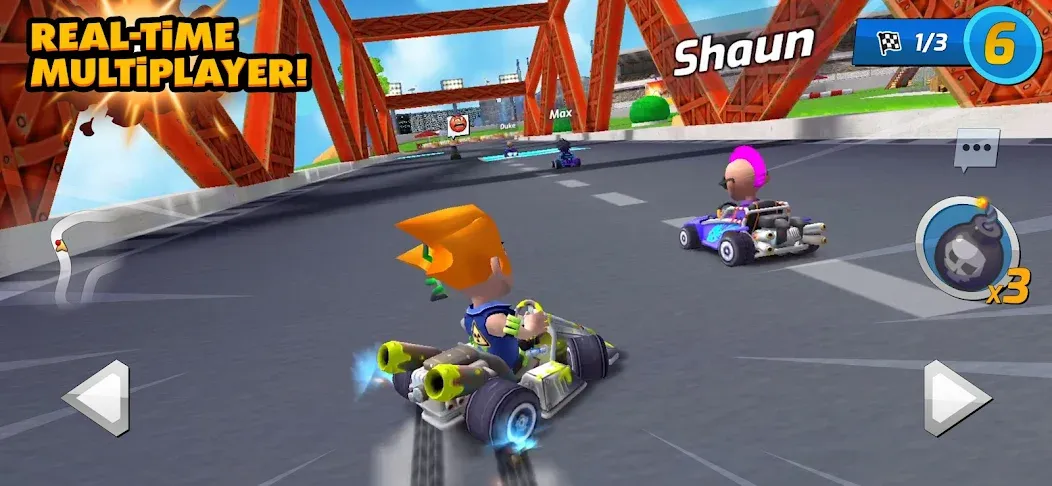 Boom Karts Multiplayer Racing (Бум Картс Мультиплеер Рейсинг)  [МОД Много денег] Screenshot 1