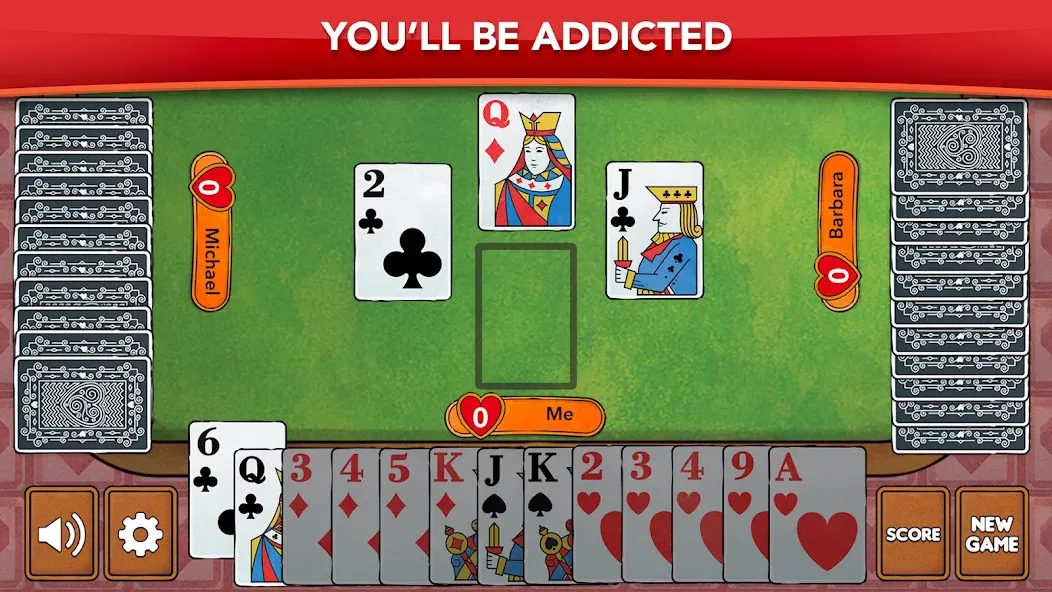 Hearts - Card Game Classic (Хартс)  [МОД Много денег] Screenshot 5