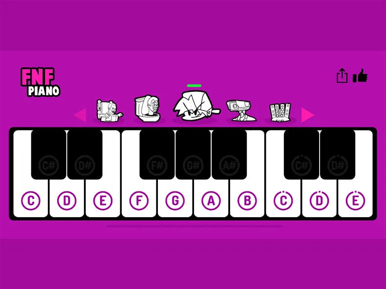 FNF Piano (ФНФ Пиано)  [МОД Много монет] Screenshot 5