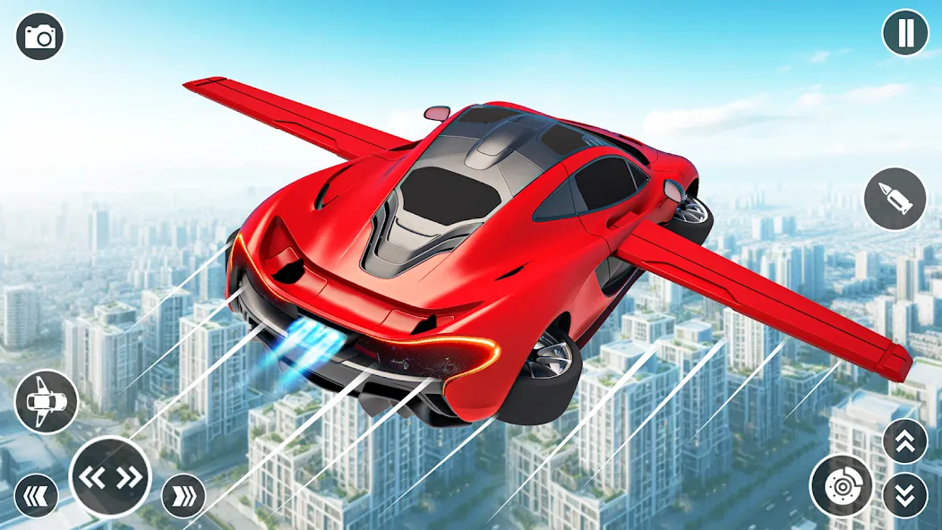 Flying Car Robot Shooting Game  [МОД Menu] Screenshot 1