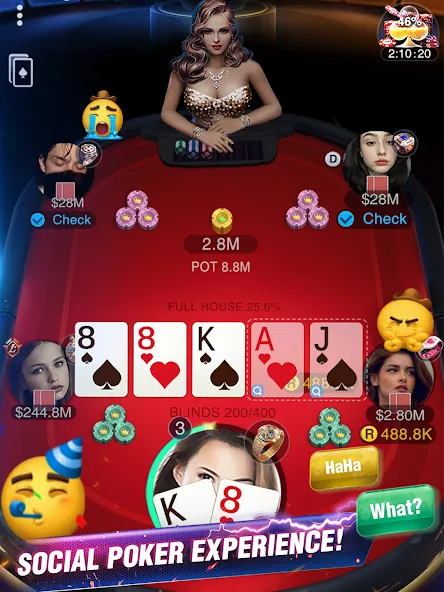 Holdem or Foldem - Texas Poker (Холдем или Фолдем)  [МОД Бесконечные монеты] Screenshot 2