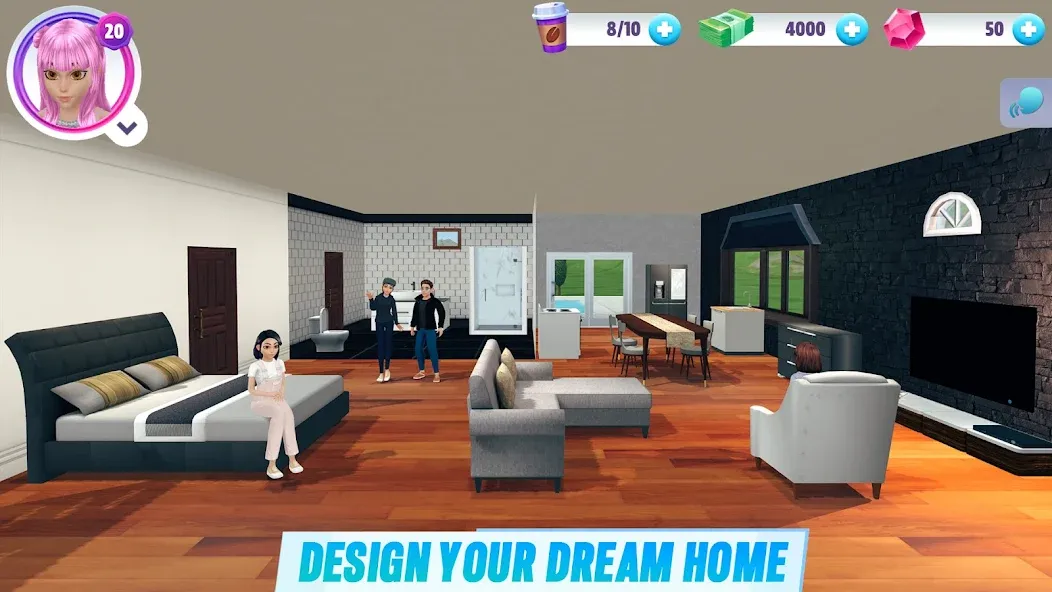 Virtual Sim Story: Home & Life (Виртуальная история симулятора)  [МОД Все открыто] Screenshot 2