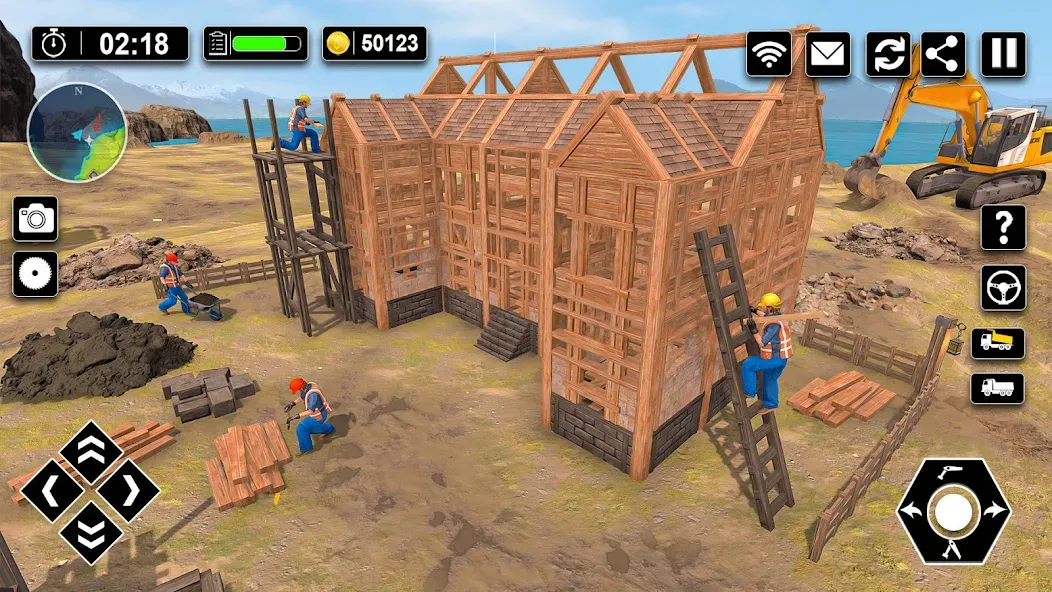 Wood House Construction Game  [МОД Бесконечные монеты] Screenshot 3