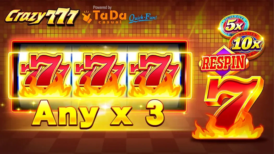 Crazy 777 Slot-TaDa Games (Крэйзи 777 Слот)  [МОД Много денег] Screenshot 1