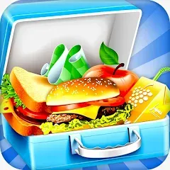 Скачать взлом Lunch Box cooking Games 2023 (ШКОЛЬНЫЙ ОБЕД ПРИГОТОВЛЕНИЕ ПИЩИ Создание поваров)  [МОД Все открыто] на Андроид