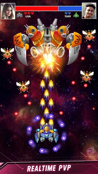 Space shooter - Galaxy attack (Спейс шутер)  [МОД Все открыто] Screenshot 3