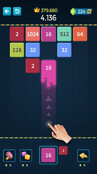 1M - Merge Number Block Puzzle  [МОД Много монет] Screenshot 1