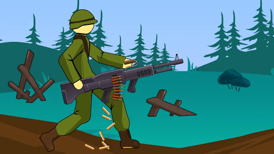 Stickman WW2 (Стикмэн Вторая Мировая война)  [МОД Много монет] Screenshot 5