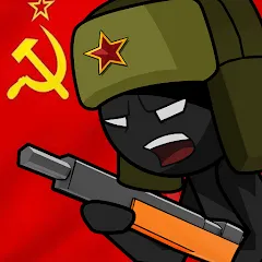 Скачать взлом Stickman WW2 (Стикмэн Вторая Мировая война)  [МОД Много монет] на Андроид