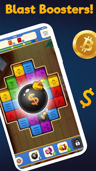 Crypto Blocks Puzzle Challenge  [МОД Меню] Screenshot 3