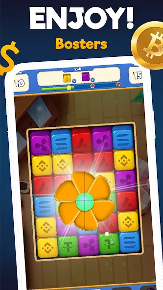 Crypto Blocks Puzzle Challenge  [МОД Меню] Screenshot 5