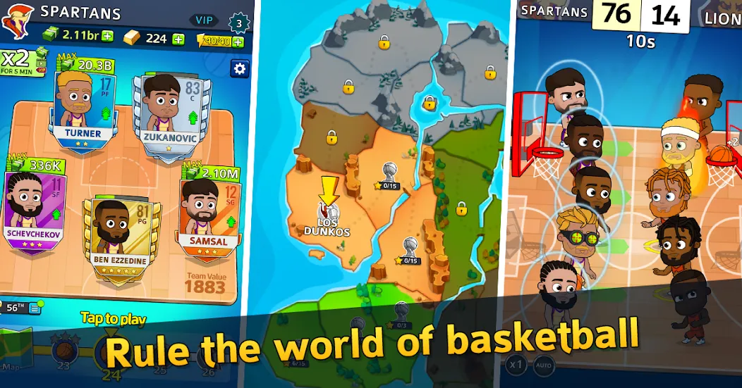 Idle Five Basketball tycoon (Айдл Файв Баскетбольный тайкун)  [МОД Unlimited Money] Screenshot 1