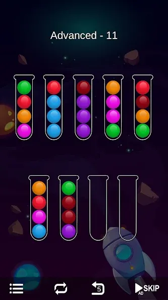 Ball Sort - Bubble Sort Puzzle (Болл Сорт)  [МОД Бесконечные монеты] Screenshot 5