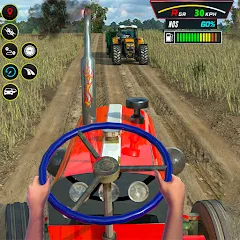 Скачать взлом Farming Tractor Game Simulator (Фарминг Трактор Игра Симулятор)  [МОД Mega Pack] на Андроид