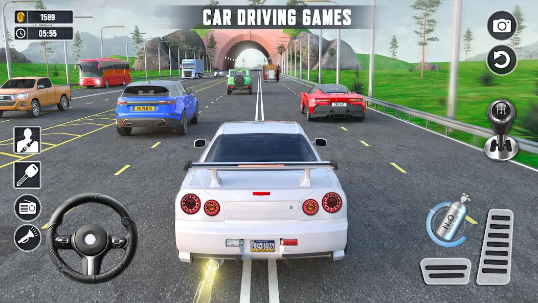 Real Highway Car Racing Games  [МОД Бесконечные монеты] Screenshot 1