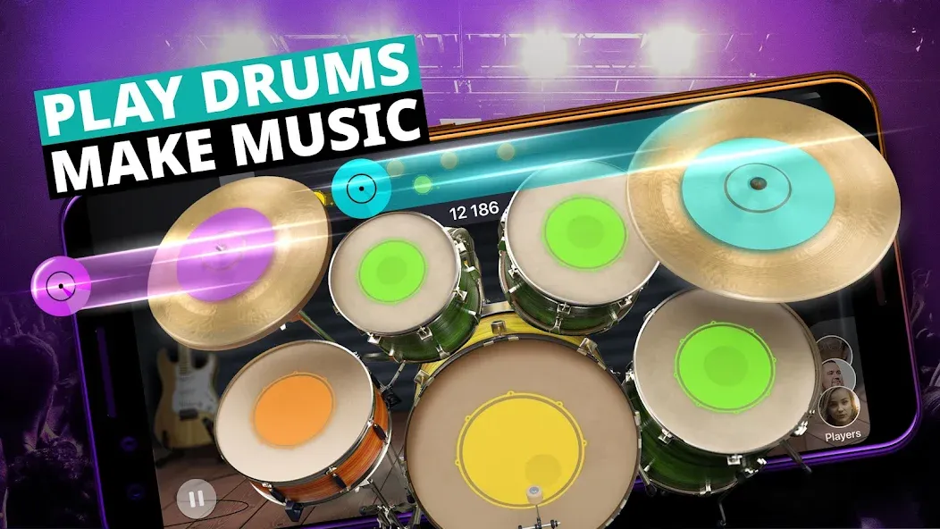 Drum Kit Music Games Simulator  [МОД Бесконечные монеты] Screenshot 1