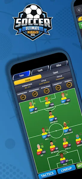 Ultimate Soccer Manager 2024 (Ультимейт Клуб Футбольный Менеджер)  [МОД Menu] Screenshot 1