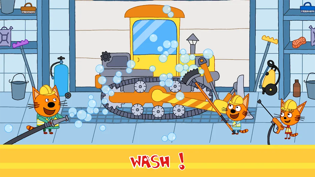 Kid-E-Cats Cars, Build a house  [МОД Бесконечные монеты] Screenshot 2