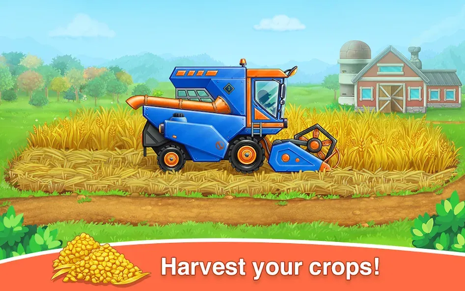 Farm land & Harvest Kids Games  [МОД Бесконечные деньги] Screenshot 4