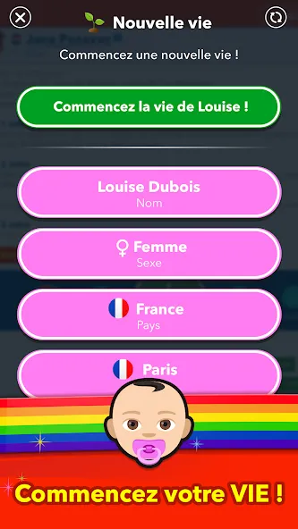 BitLife Français  [МОД Unlimited Money] Screenshot 1