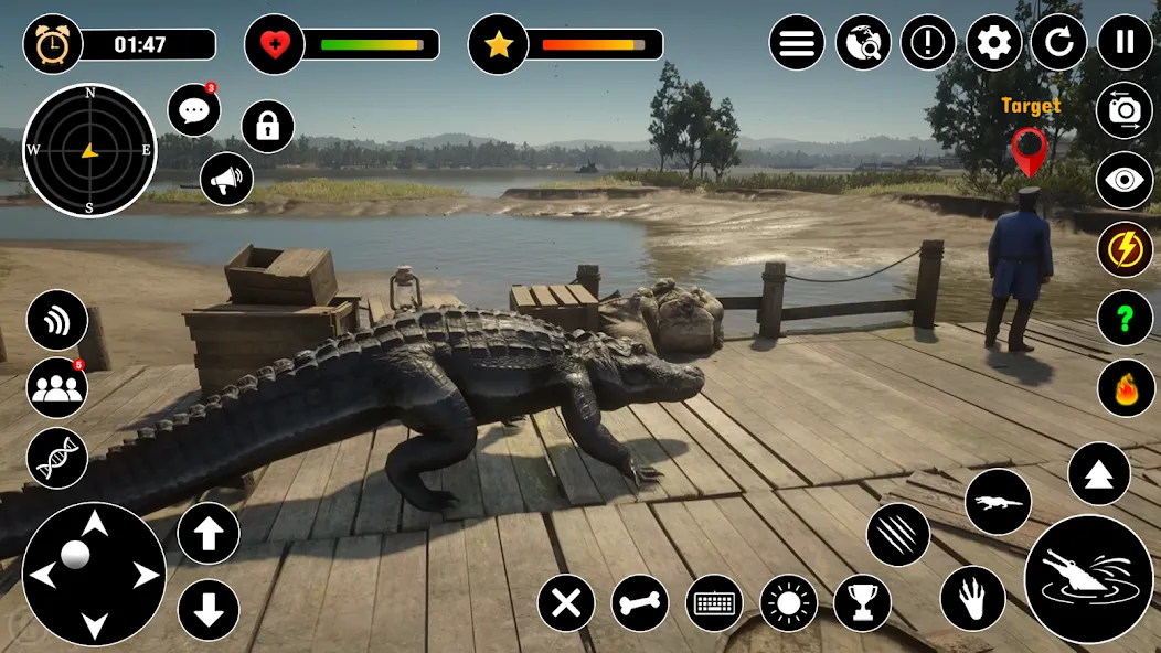 Animal Crocodile Attack Sim (Энимал Крокодайл Аттак Сим)  [МОД Бесконечные деньги] Screenshot 2