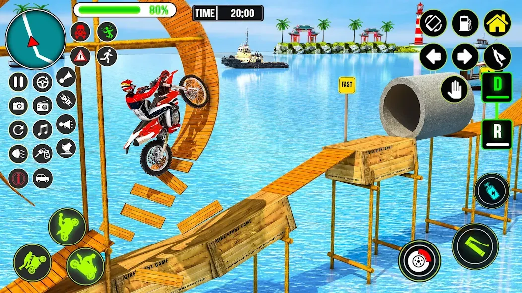 GT Bike Racing Game Moto Stunt (ДжиТи Байк Рейсинг Гейм Мото Стант)  [МОД Все открыто] Screenshot 2