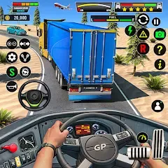 Скачать взлом Truck Driving Euro Truck Game [МОД Все открыто] на Андроид