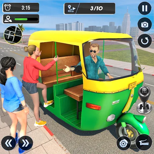 Tuk Tuk Auto Driving Games 3D  [МОД Unlimited Money] Screenshot 1