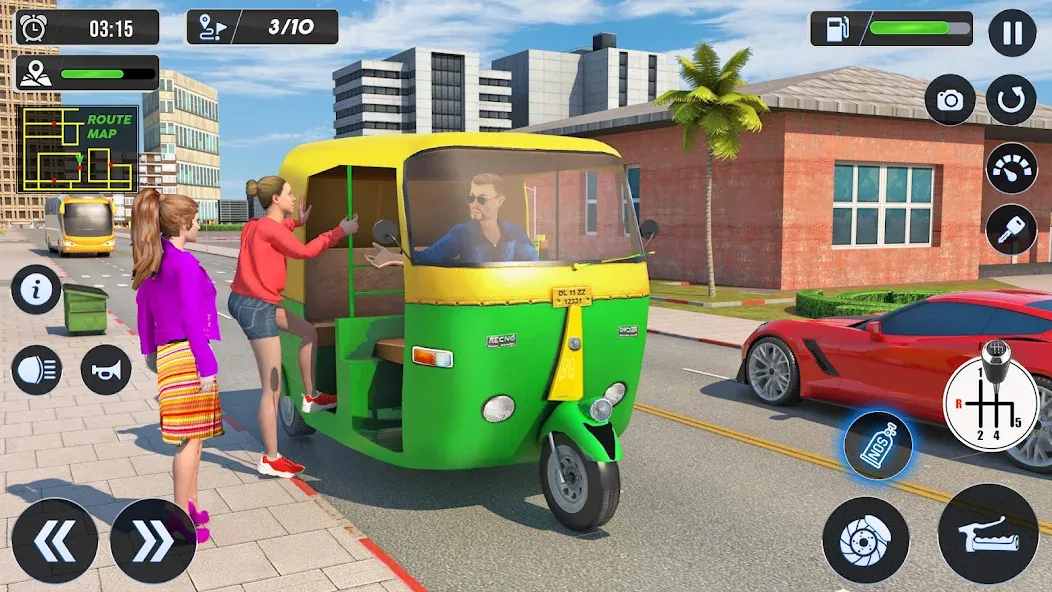 Tuk Tuk Auto Driving Games 3D  [МОД Unlimited Money] Screenshot 4