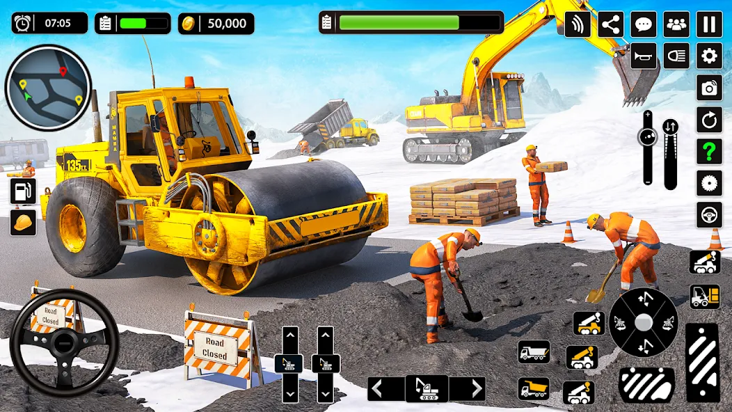 Snow Offroad Construction Game  [МОД Бесконечные деньги] Screenshot 4