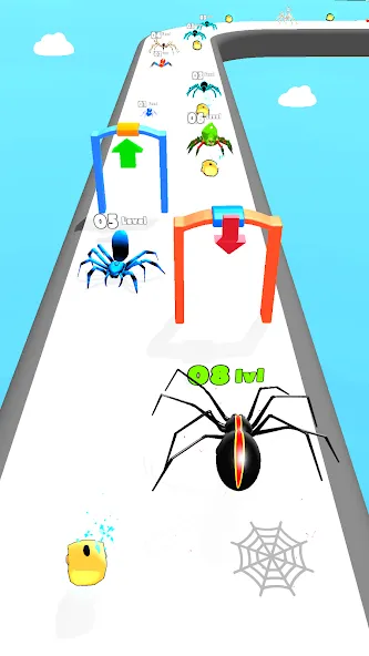 Insect Run - Spider Evolution (Инсект Эволюшн Ран)  [МОД Бесконечные монеты] Screenshot 1