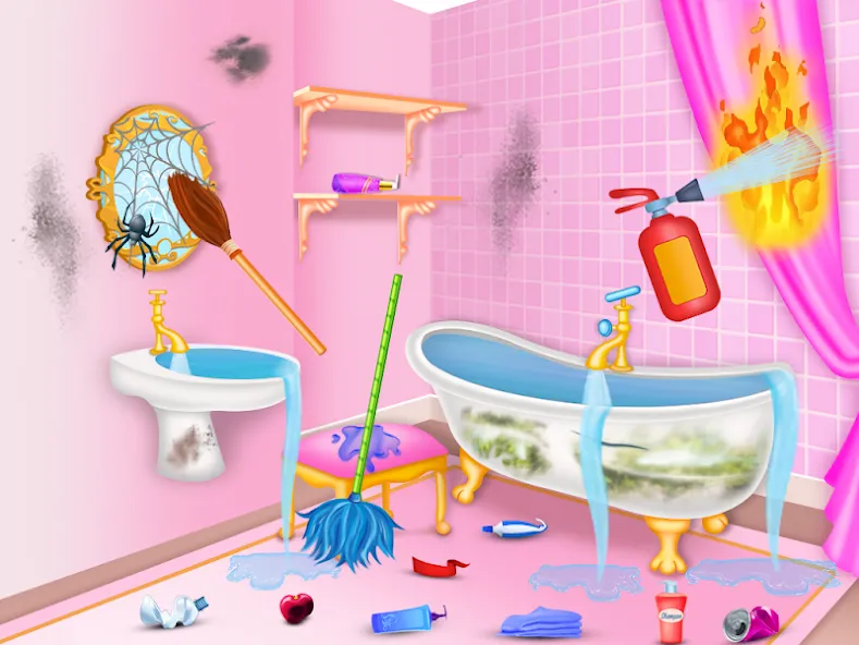 Princess house cleaning advent  [МОД Бесконечные монеты] Screenshot 1