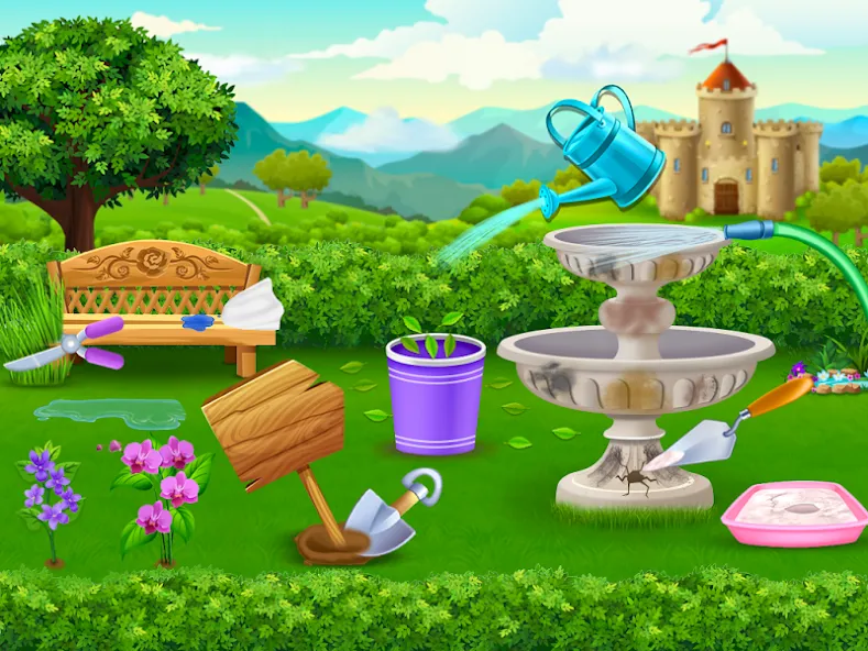 Princess house cleaning advent  [МОД Бесконечные монеты] Screenshot 3