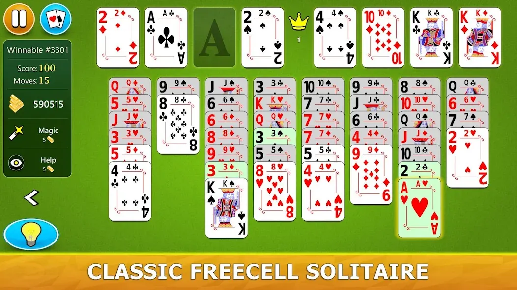 FreeCell Solitaire - Card Game  [МОД Menu] Screenshot 1