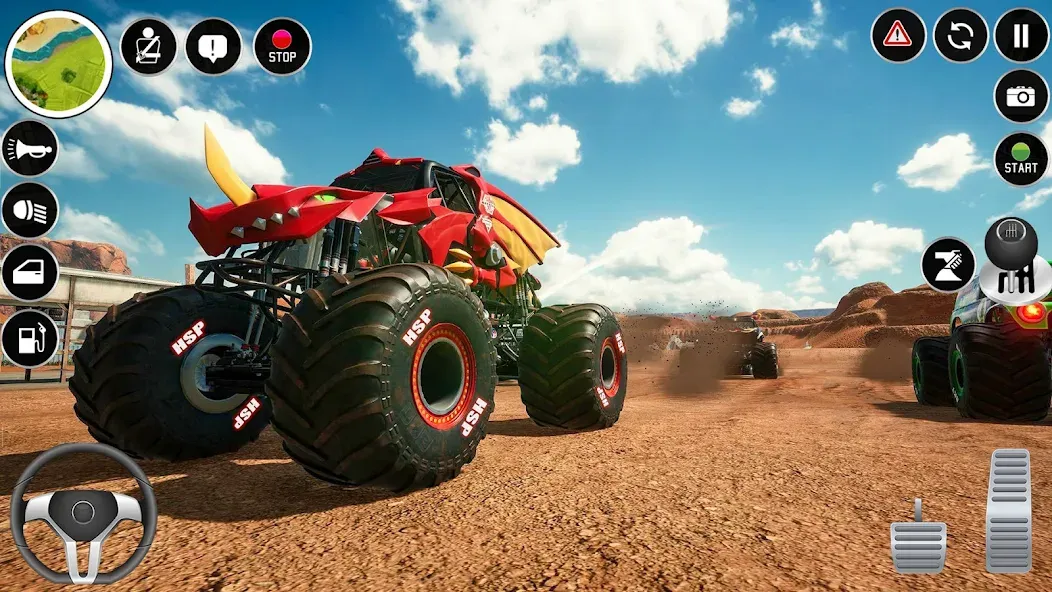 Extreme Monster Truck Game 3D (Монстр Трак Экстремальные Игры)  [МОД Бесконечные монеты] Screenshot 2