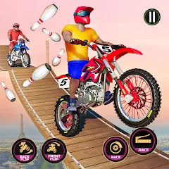 Скачать взлом Motor Bike Stunt Racing Games (Мотор Байк Стант Гонки Игры) [МОД Бесконечные монеты] на Андроид