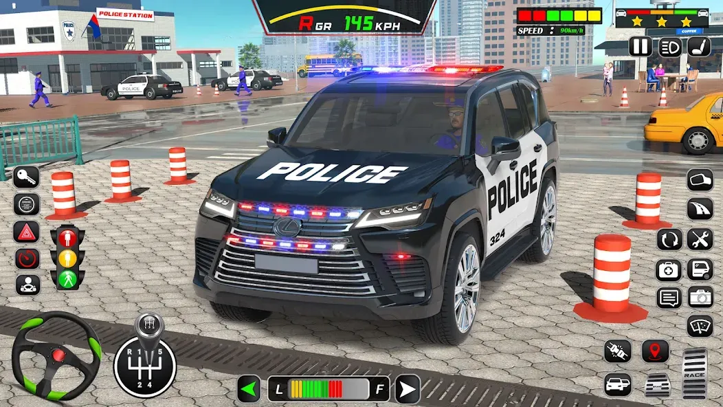 Police Car Driving School Game (Полицейская школа вождения автомобилей)  [МОД Mega Pack] Screenshot 1