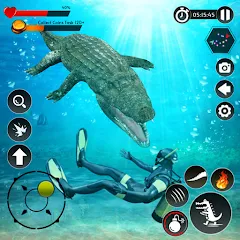 Скачать взлом Hungry Animal Crocodile Games [МОД Меню] на Андроид