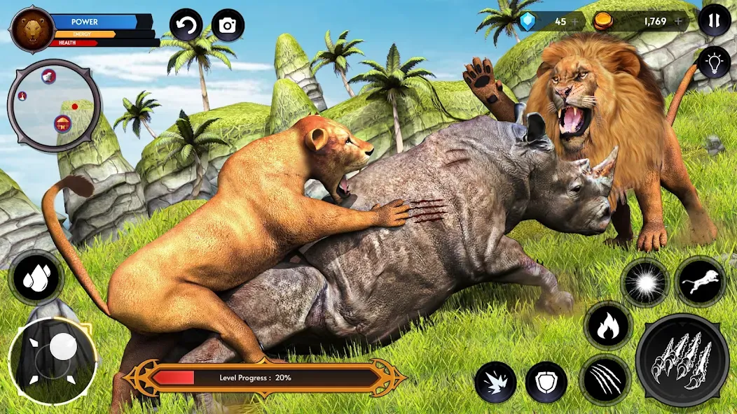 Lion Simulator Wild Lion Games  [МОД Unlocked] Screenshot 3