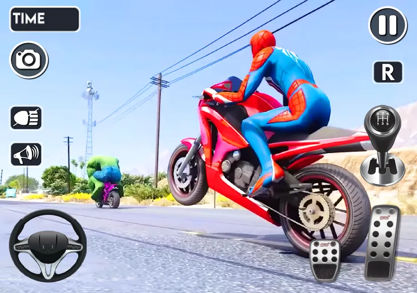 Spider Bike Stunt 3D Mega Ramp  [МОД Много денег] Screenshot 1