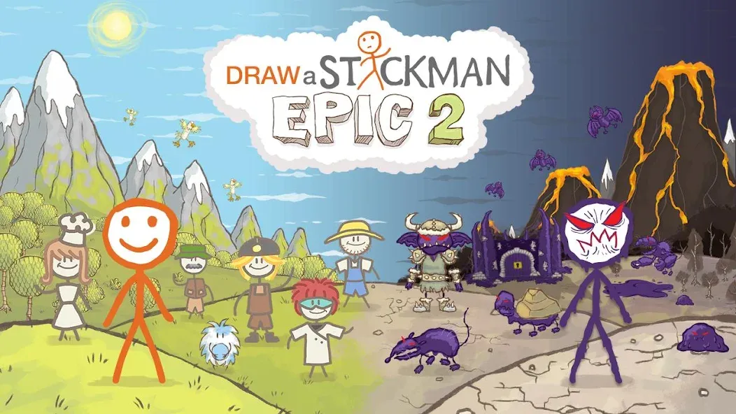 Draw a Stickman: EPIC 2 (Дроу э Стикман)  [МОД Много монет] Screenshot 1