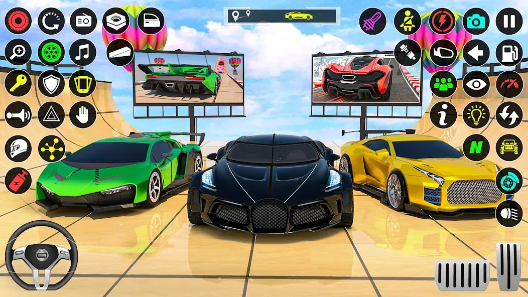 GT Car Stunt Race: Mega Ramps (Джи Ти Кар Стант Рейс)  [МОД Unlocked] Screenshot 5